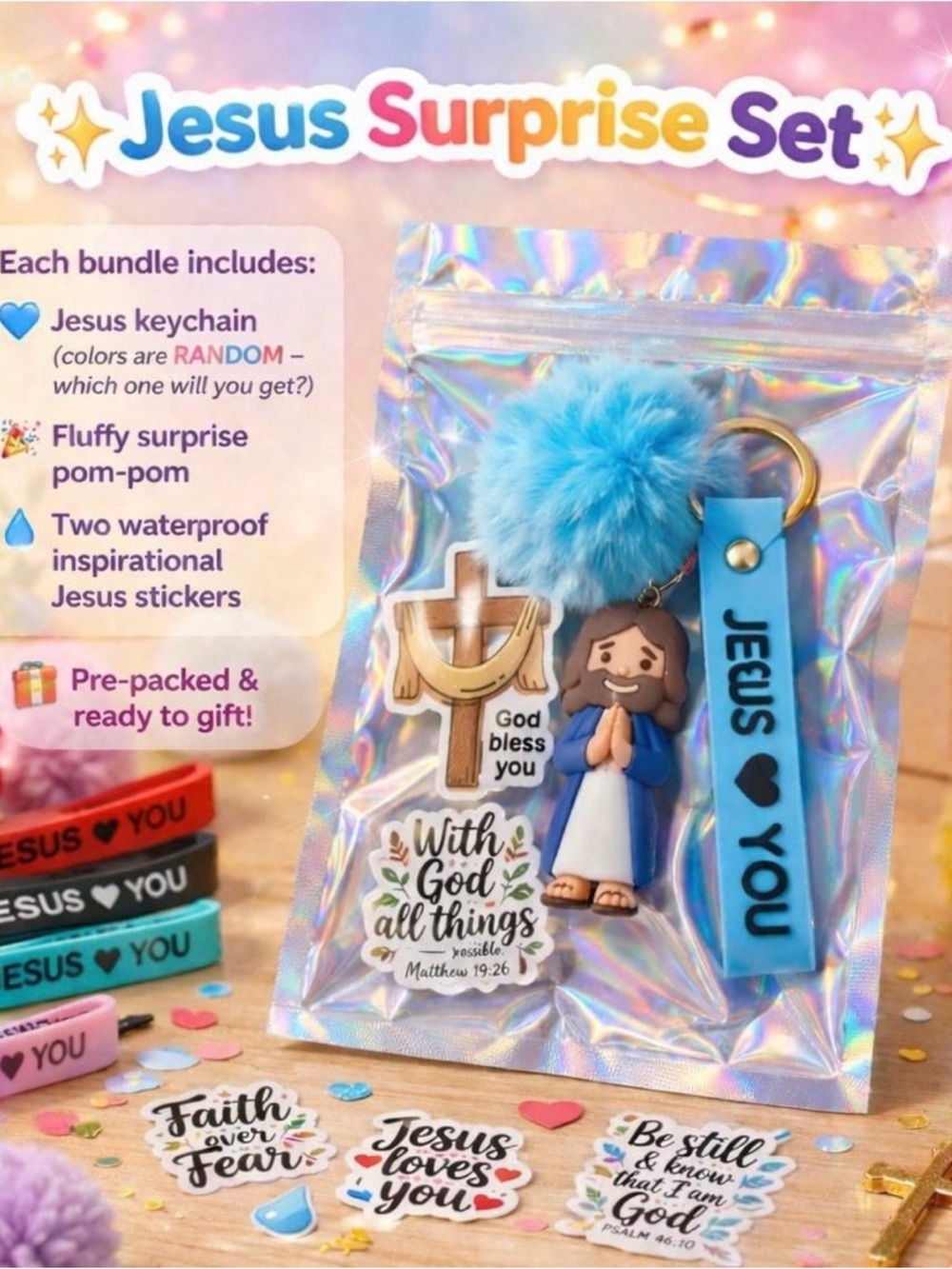 Jesus Surprise Keychain